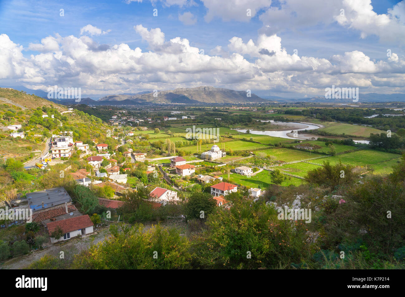 Albania is a mountainous country in the Balkans Stock Photo