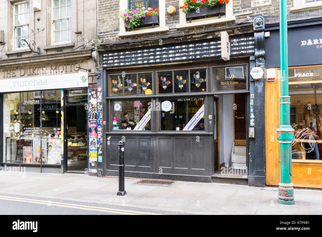 The Cereal Killer Cafe in Brick Lane, London Stock Photo Alamy