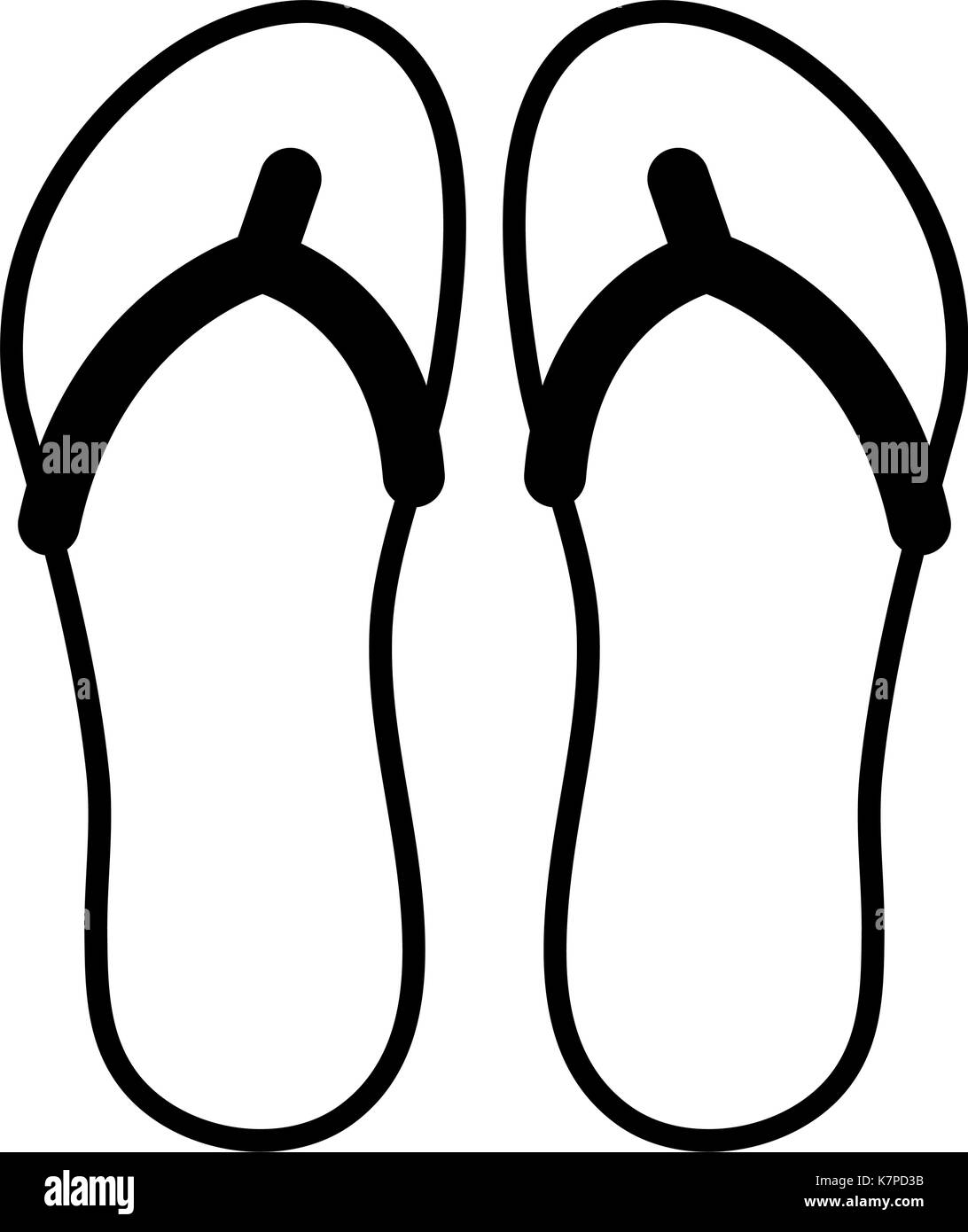 flip flops, slippers silhouette vector symbol icon design. Beautiful ...
