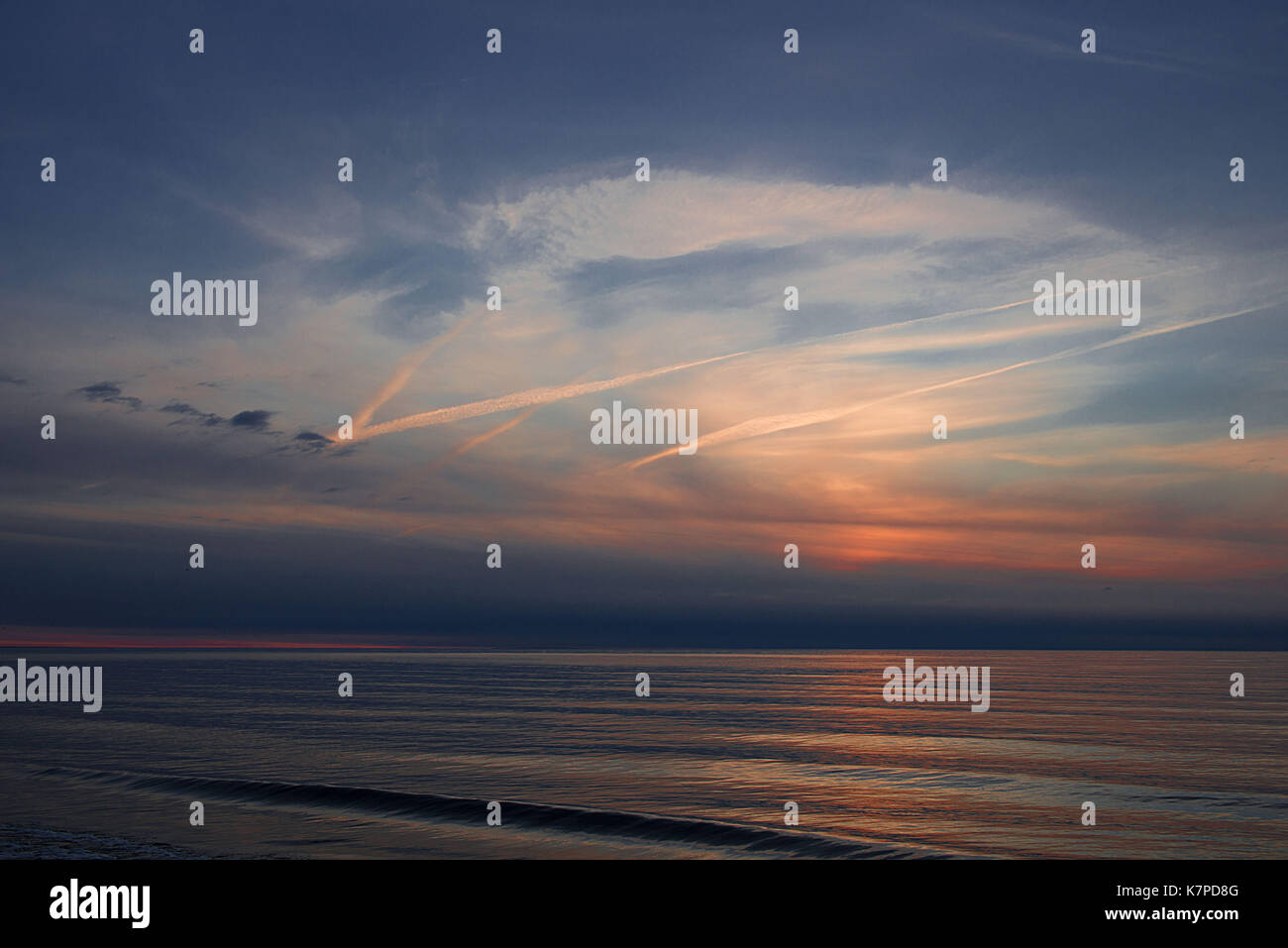 Beautiful sunset at the Baltic Sea Stock Photo - Alamy