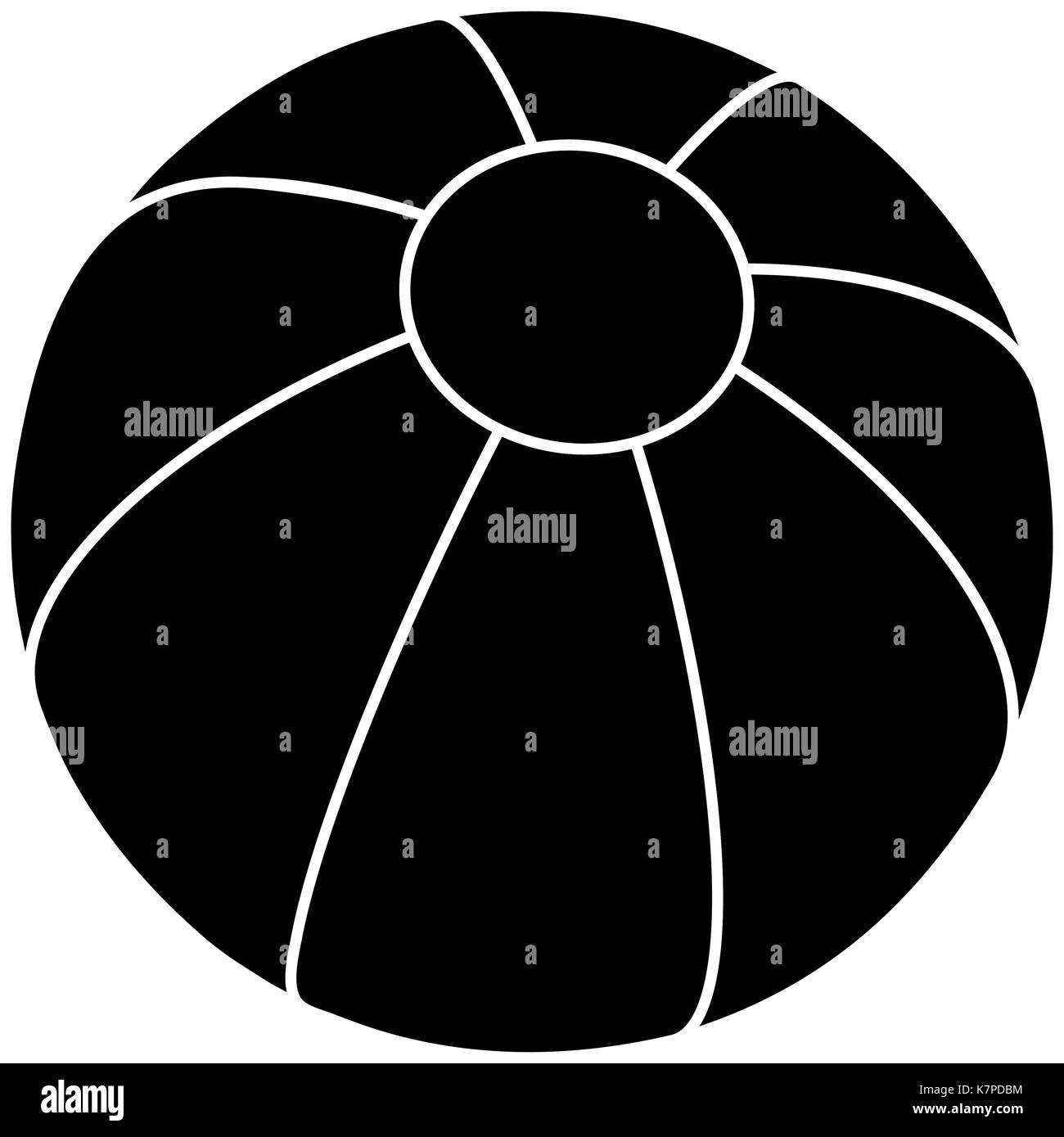 beach ball silhouette vector symbol icon design. Beautiful illustration