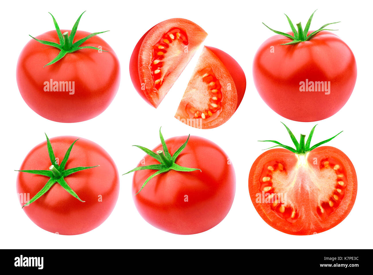 Tomato isolated isolated on white background Stock Photo