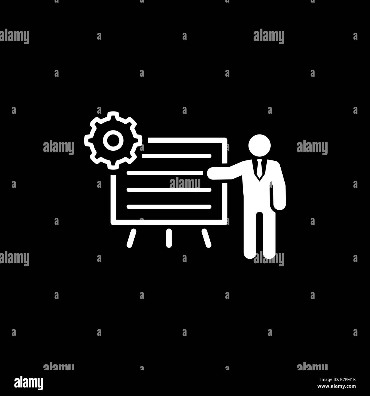 Business Processes Icon. Flat Design. Stock Vector