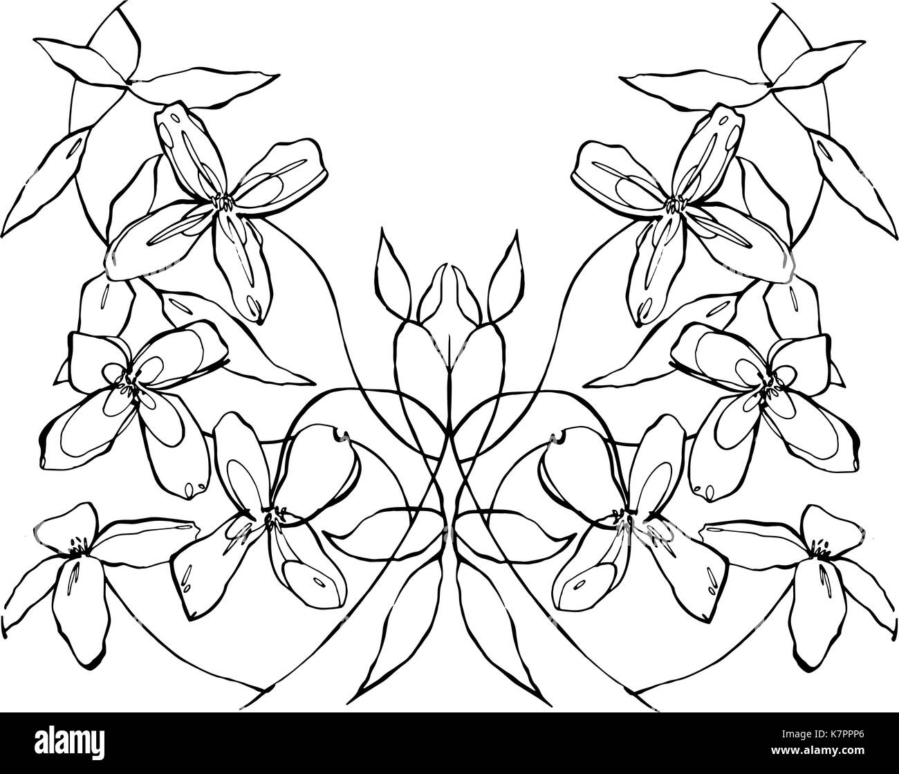 Hand drawn graphic flowers Stock Vector Image & Art - Alamy