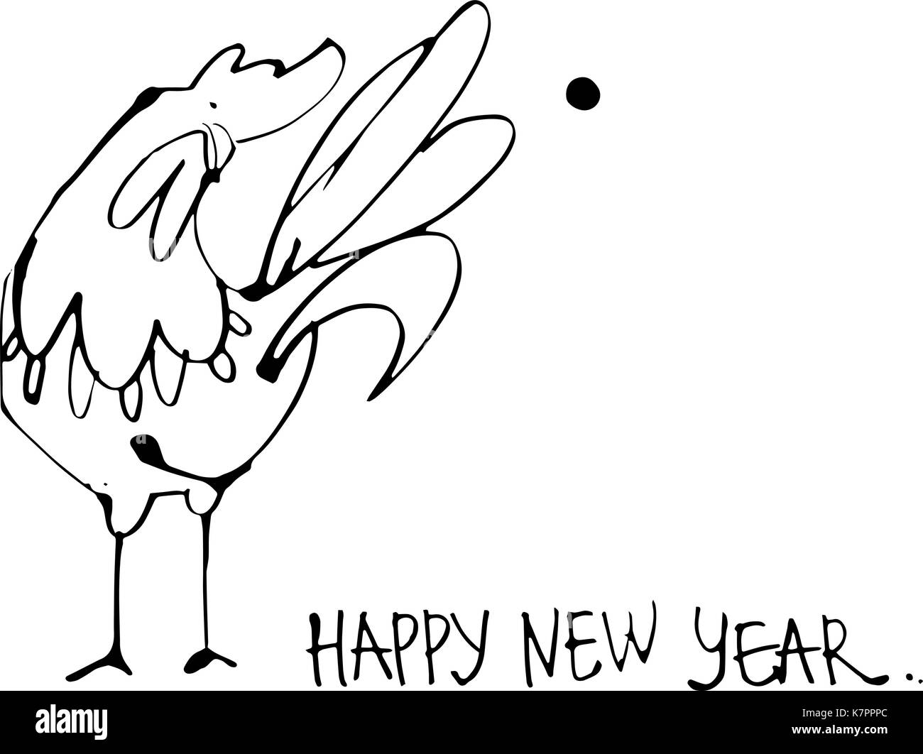 Happy New Year - hand lettering Stock Vector Image & Art - Alamy