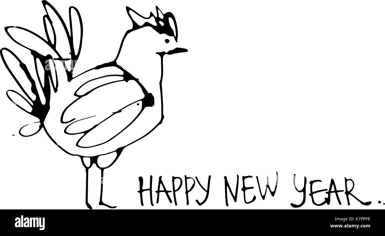 Happy New Year - hand lettering Stock Vector Image & Art - Alamy