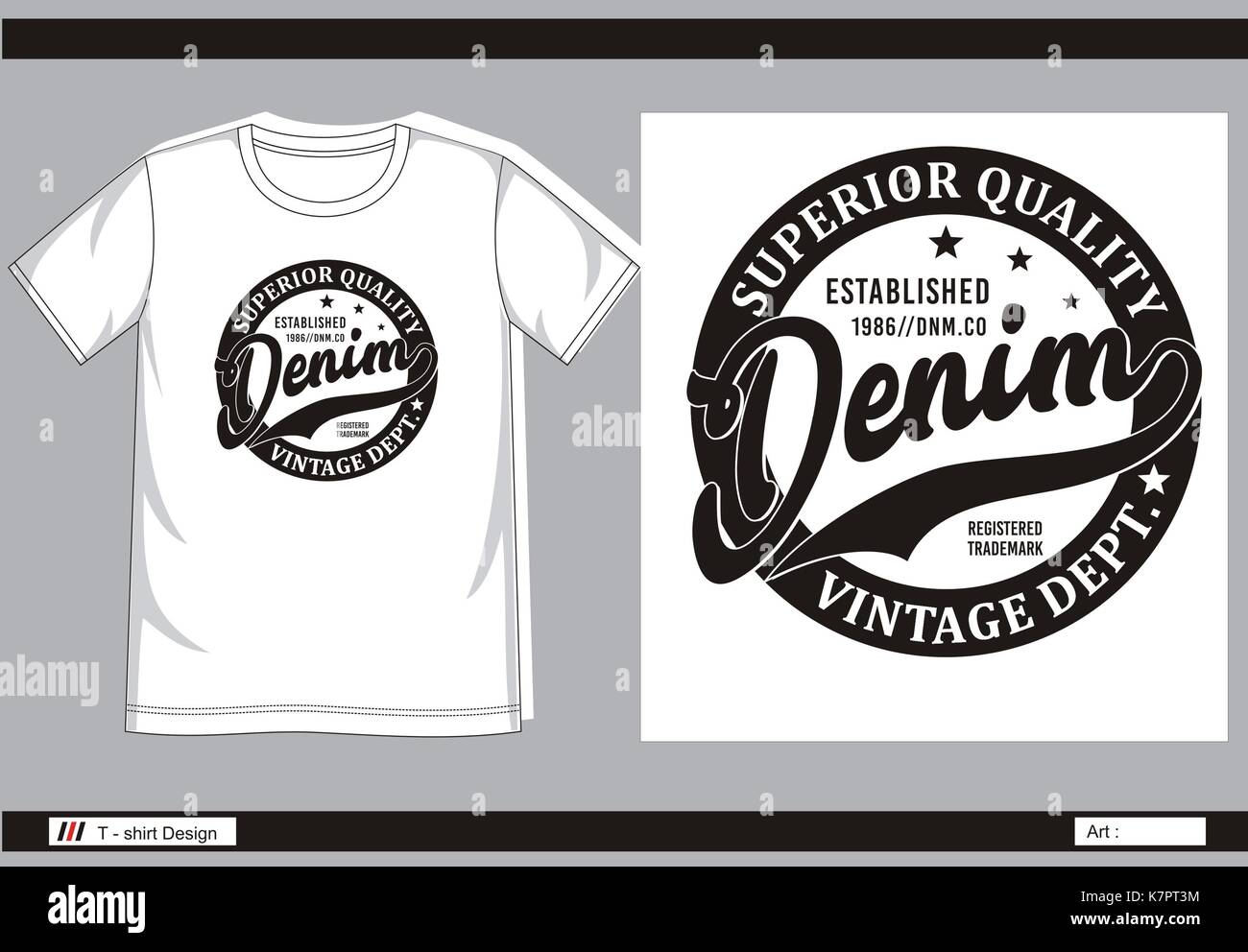 Vector Typography Varsity For T Shirt Men With Color Black White