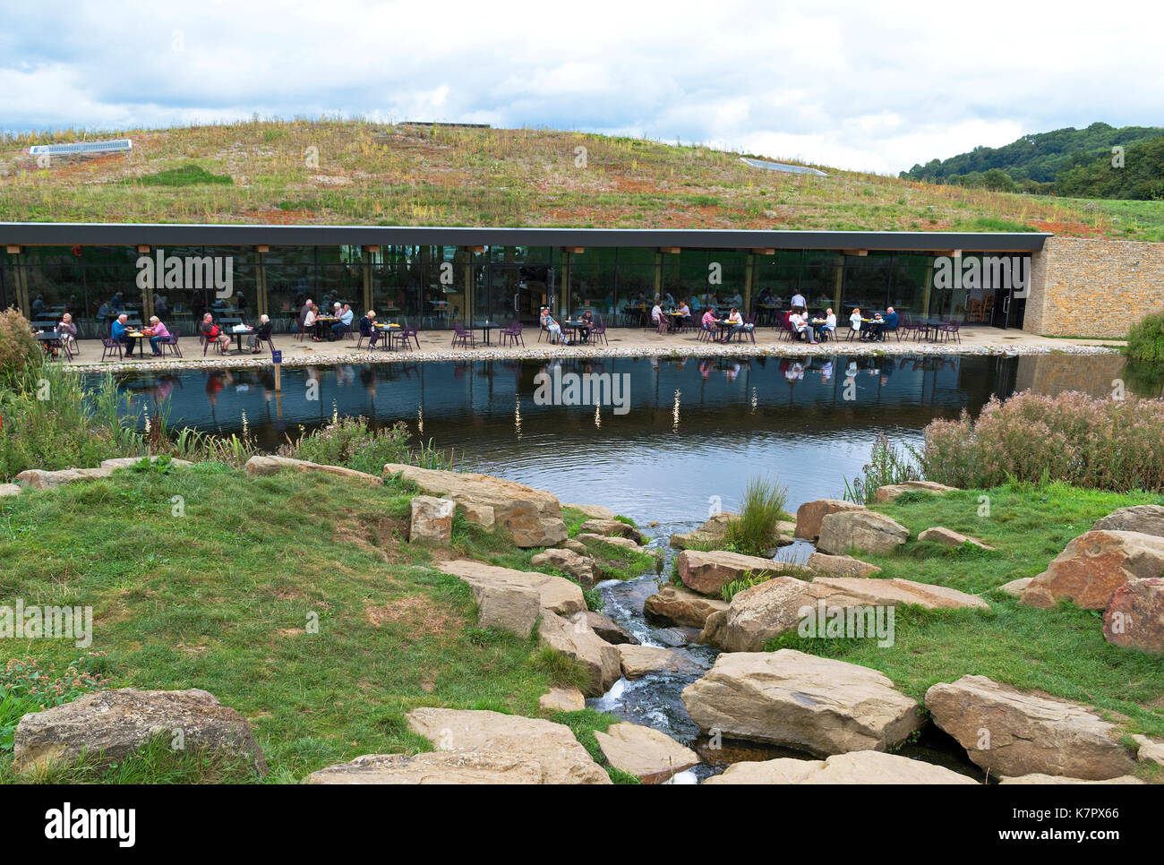 the farm shop service station on the m5 motorway in gloucester, england, uk. Stock Photo