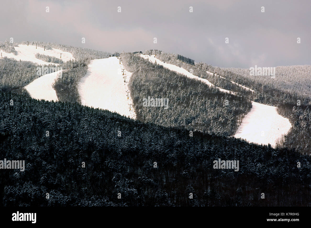 New Hampshire Winter Mountains Clipart