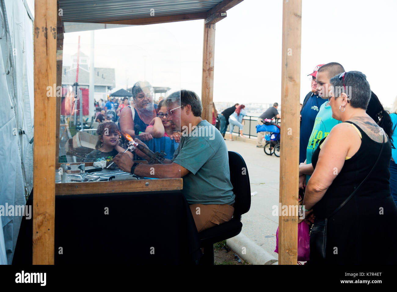 Vendors at the Hampton Beach Seafood Festival 2017 #hbsf17 Stock Photo
