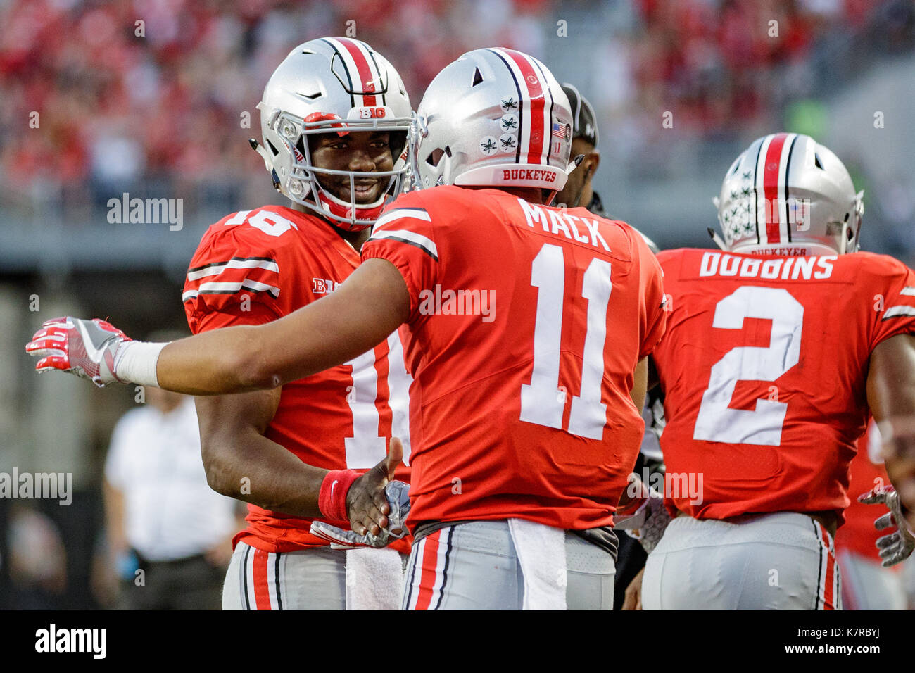 Ohio Stadium, Columbus, OH, USA. 16th Sep, 2017. Ohio State Buckeyes