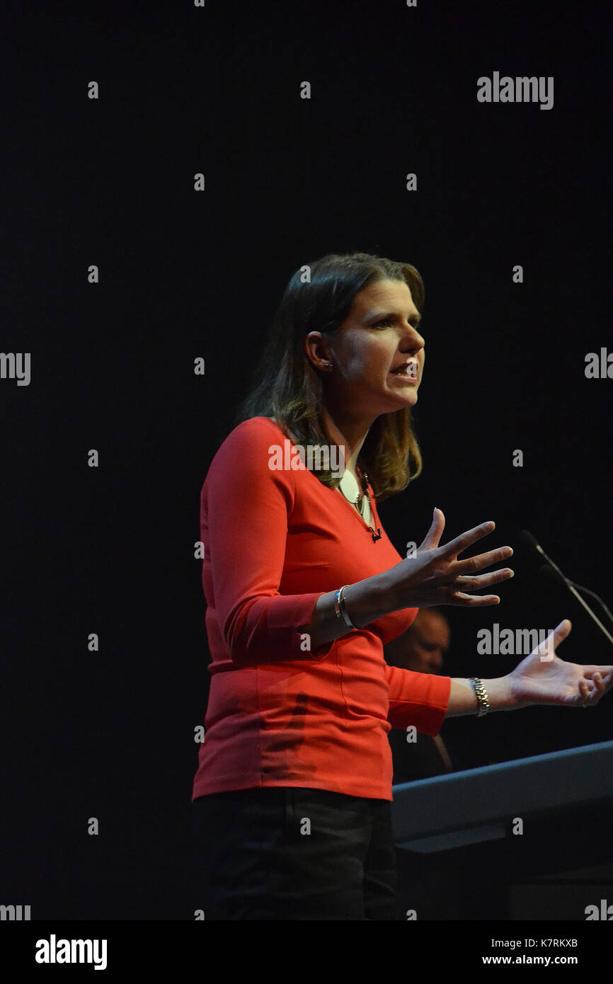 Christine Jardine gives her first speech at the Liberal Democrat Conference in Bournemouth since being elected as MP Stock Photo