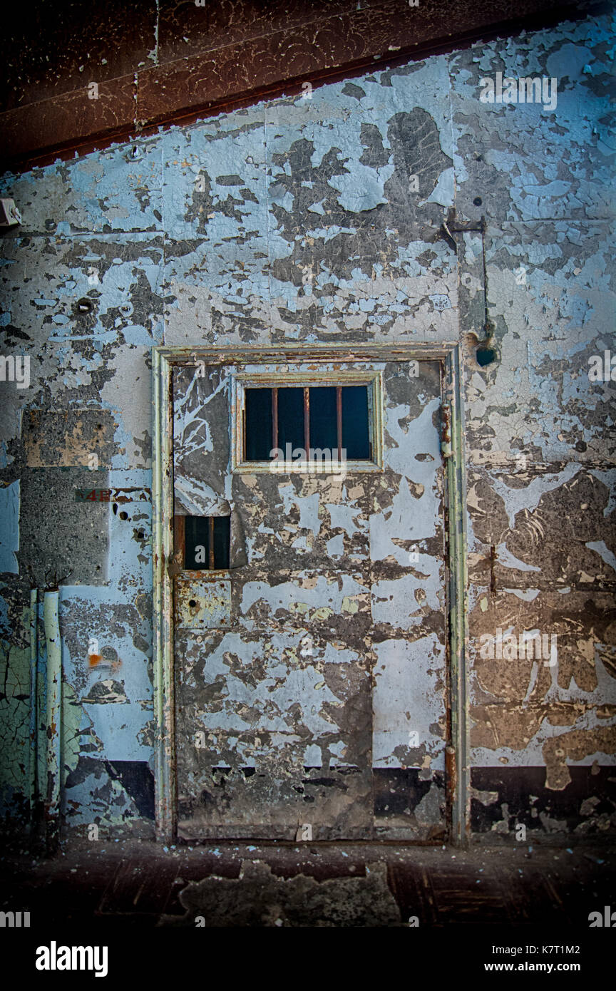 The Ohio State Reformatory is a historic prison in Mansfield, Ohio, USA, that is open to the public for tours Stock Photo