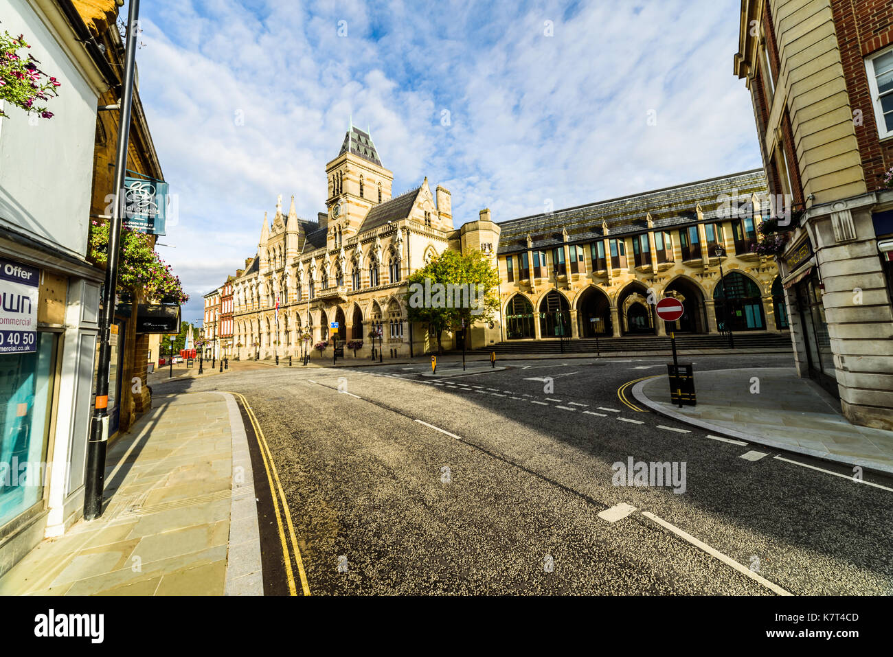 Gothic architecture of Northampton Guildhall building, England. Stock Photo