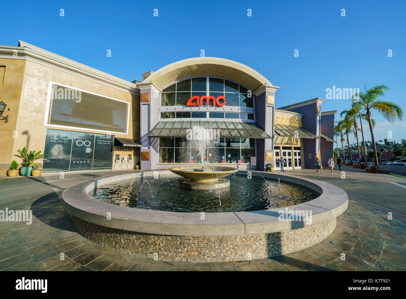 Los Angeles, SEP 13 Fountain and AMC Atlantic Times Square on SEP 13