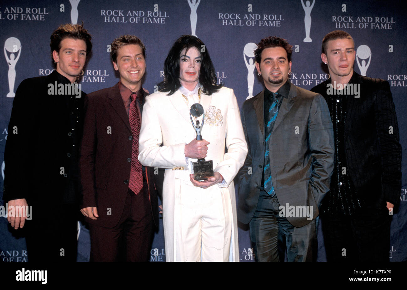Nsync Mj Michael Jackson with *NSYNC at the Rock & Roll Hall of Fame Induction ...