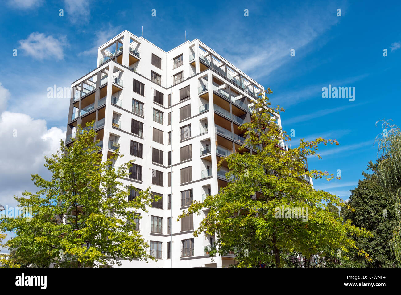 Big modern apartment house seen in Berlin, Germany Stock Photo - Alamy