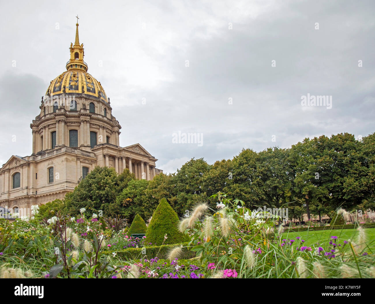 Paris, France, deomed church Dome des Invalides in Les Invalides museum complex Stock Photo