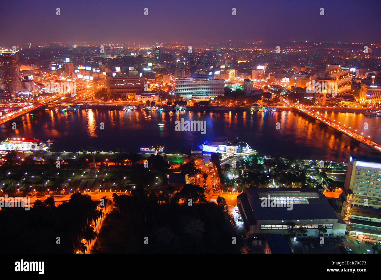 Cairo at Night - Egypt Stock Photo - Alamy