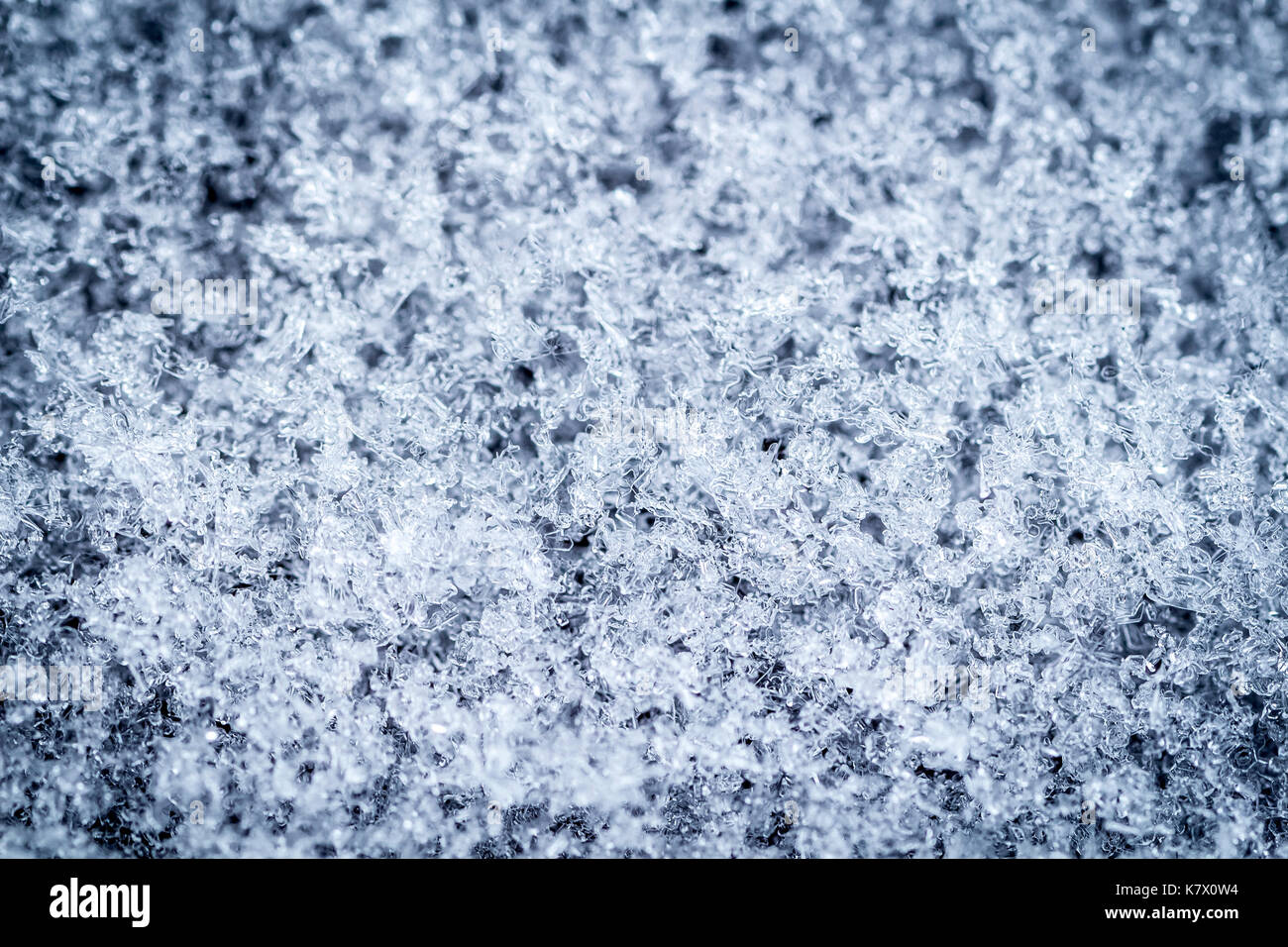 The surface of blue snow close-up as a background Stock Photo - Alamy