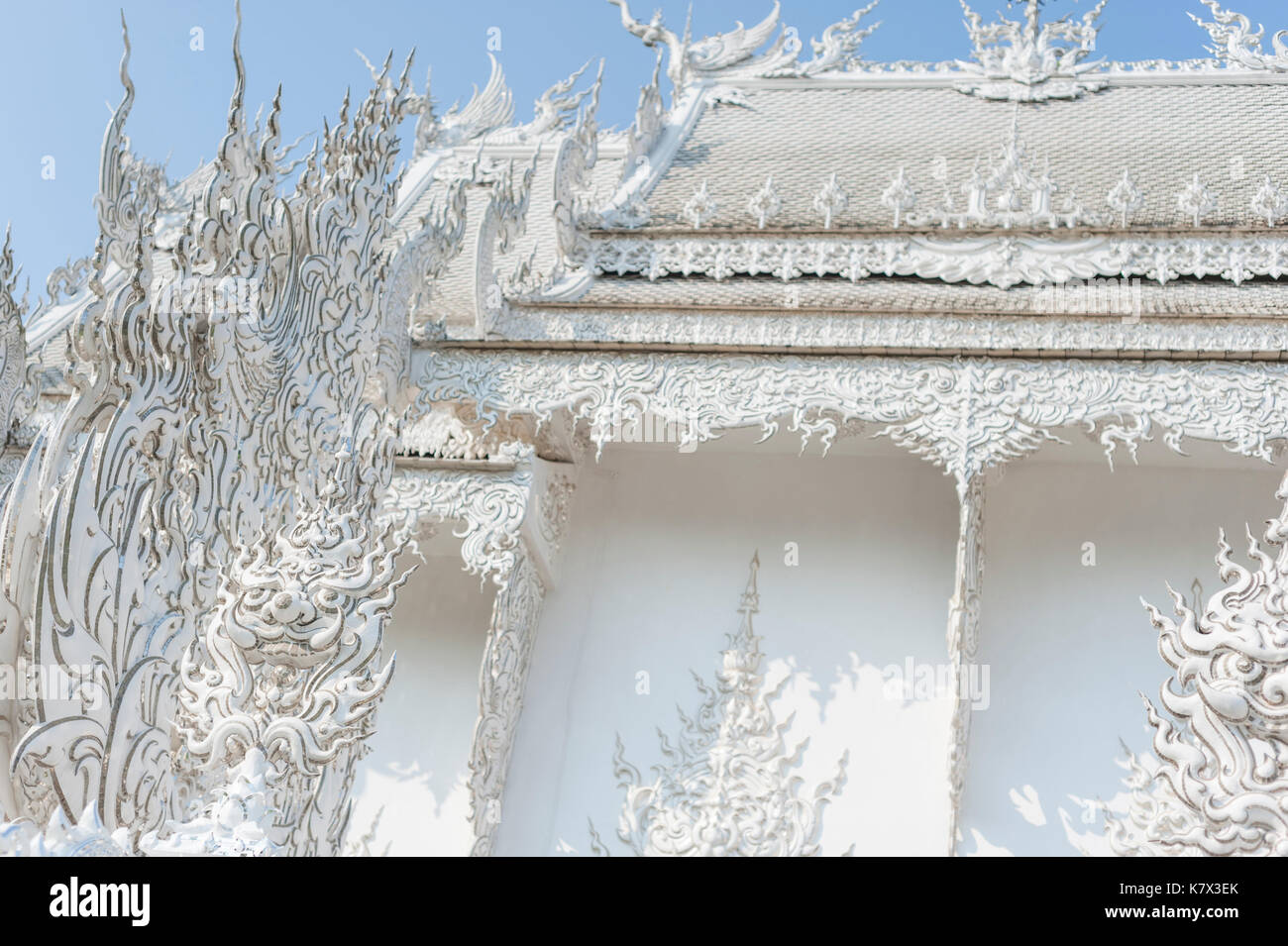 Details of Wat Rong Khun (White Temple). Chiang Rai Province, Thailand ...