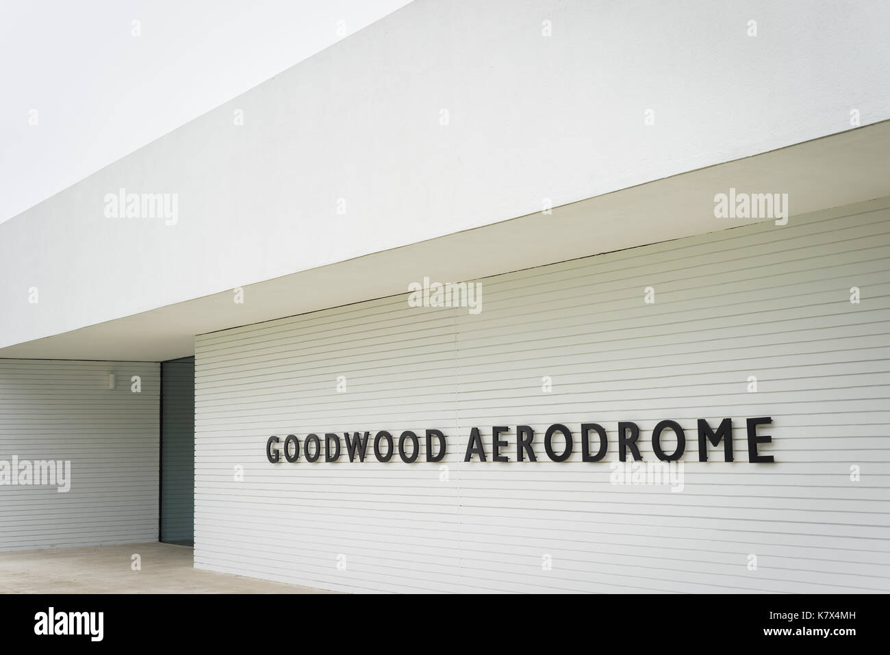 Goodwood Aerodrome sign, West Sussex, England Stock Photo
