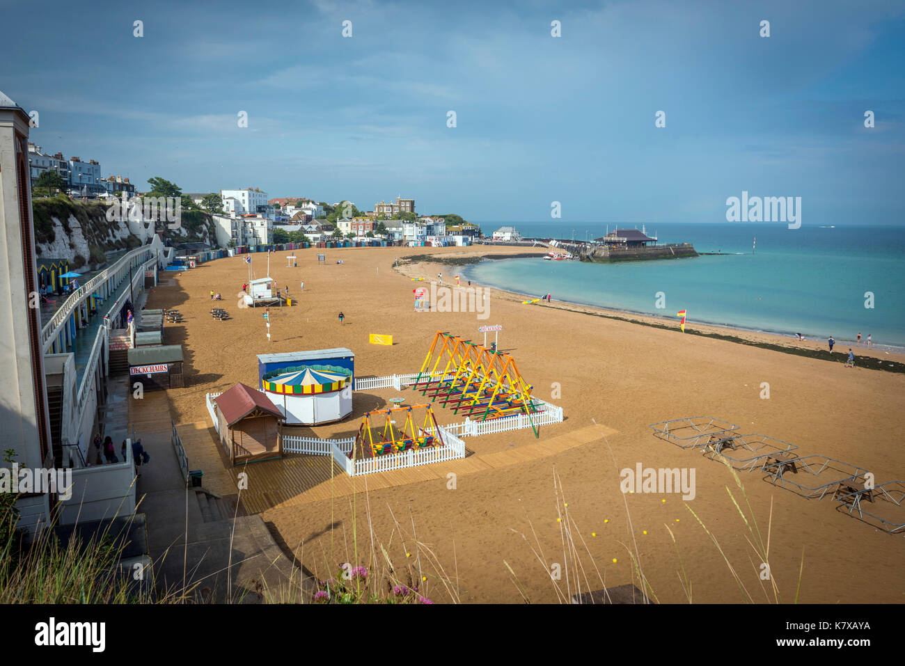 Broadstairs beach and seafront, Kent, UK Stock Photo