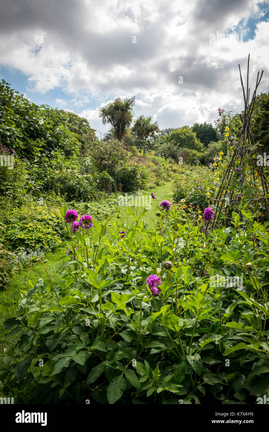 The English walled garden of Quex House near Birchington-on-Sea in Kent, UK Stock Photo