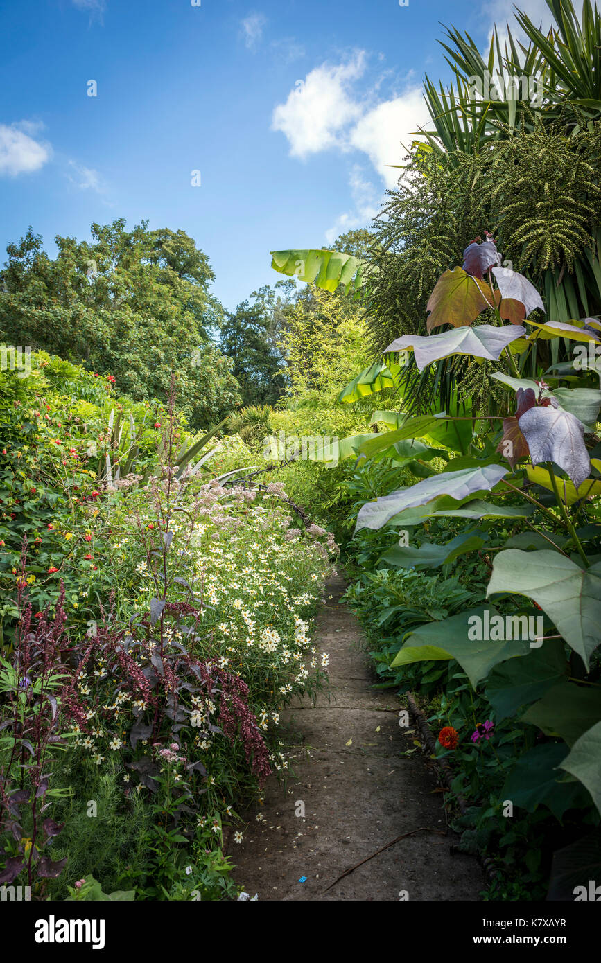 The English walled garden of Quex House near Birchington-on-Sea in Kent, UK Stock Photo