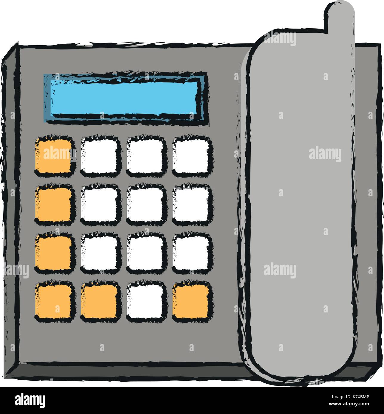 office landline phone icon image Stock Vector