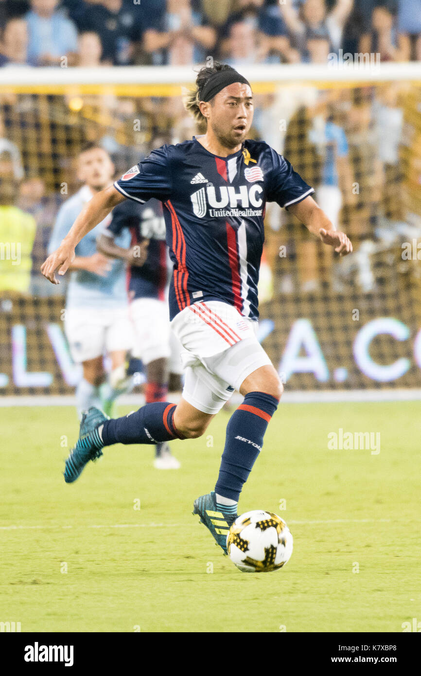 Lee Nguyen, New England Revolution soccer player is at Children's Mercy Park Stock Photo