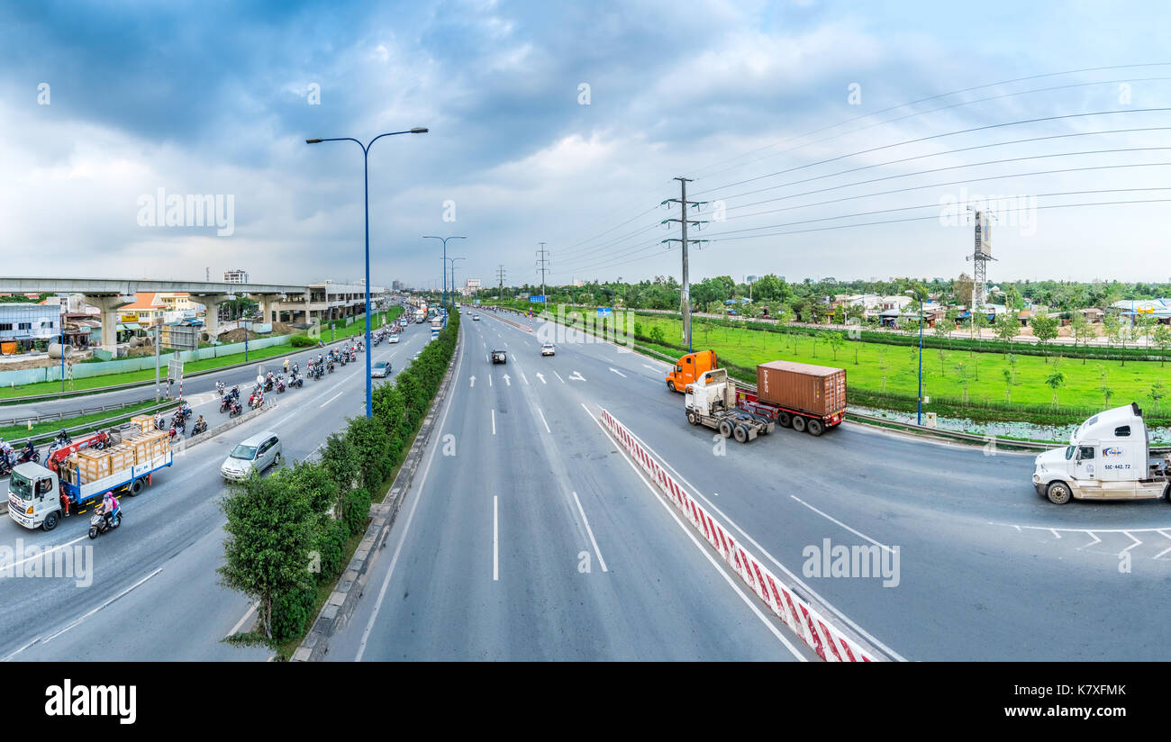 Royalty high quality free stock image aerial view of Ho Chi Minh city