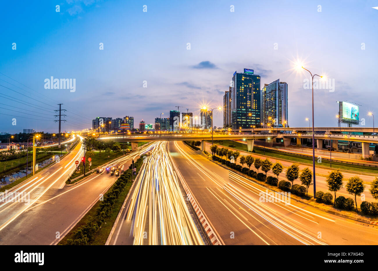 Royalty high quality free stock image aerial view of Ho Chi Minh city