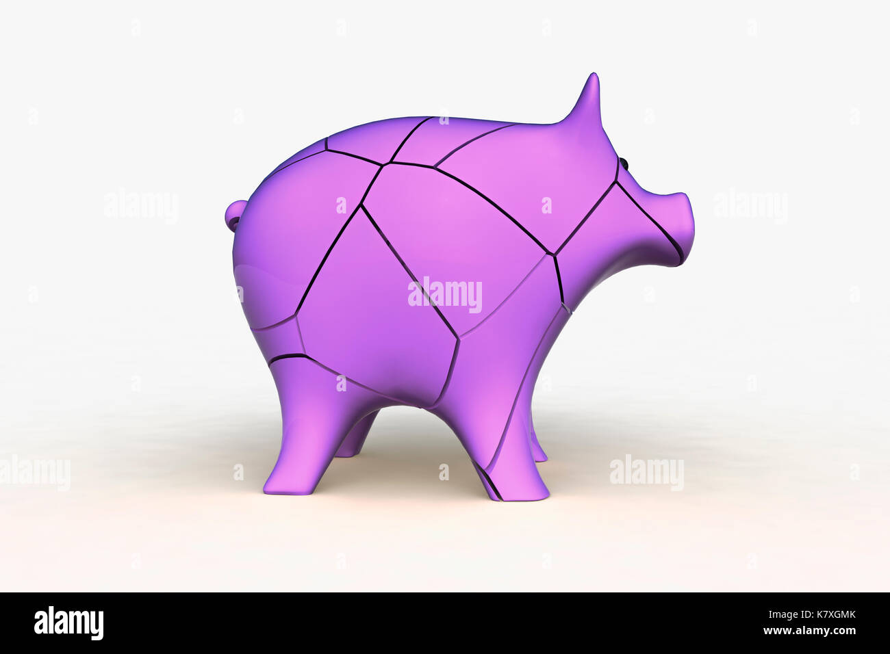 a broken piggy bank Stock Photo - Alamy