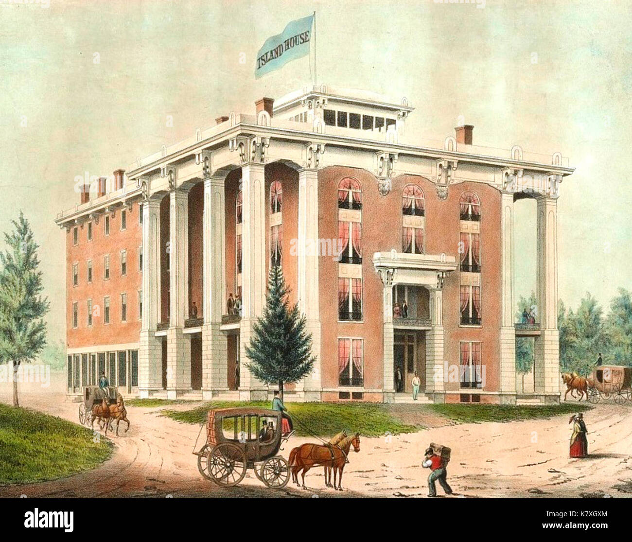 Island House Hotel, Bellows Falls, Vermont Stock Photo Alamy