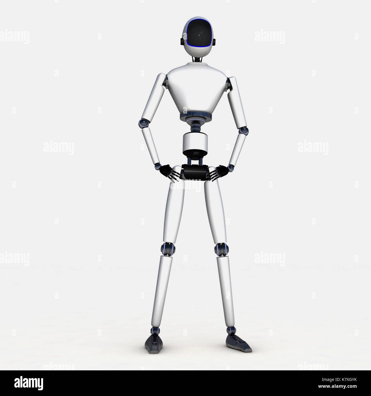A robot in front of isolated background Stock Photo - Alamy