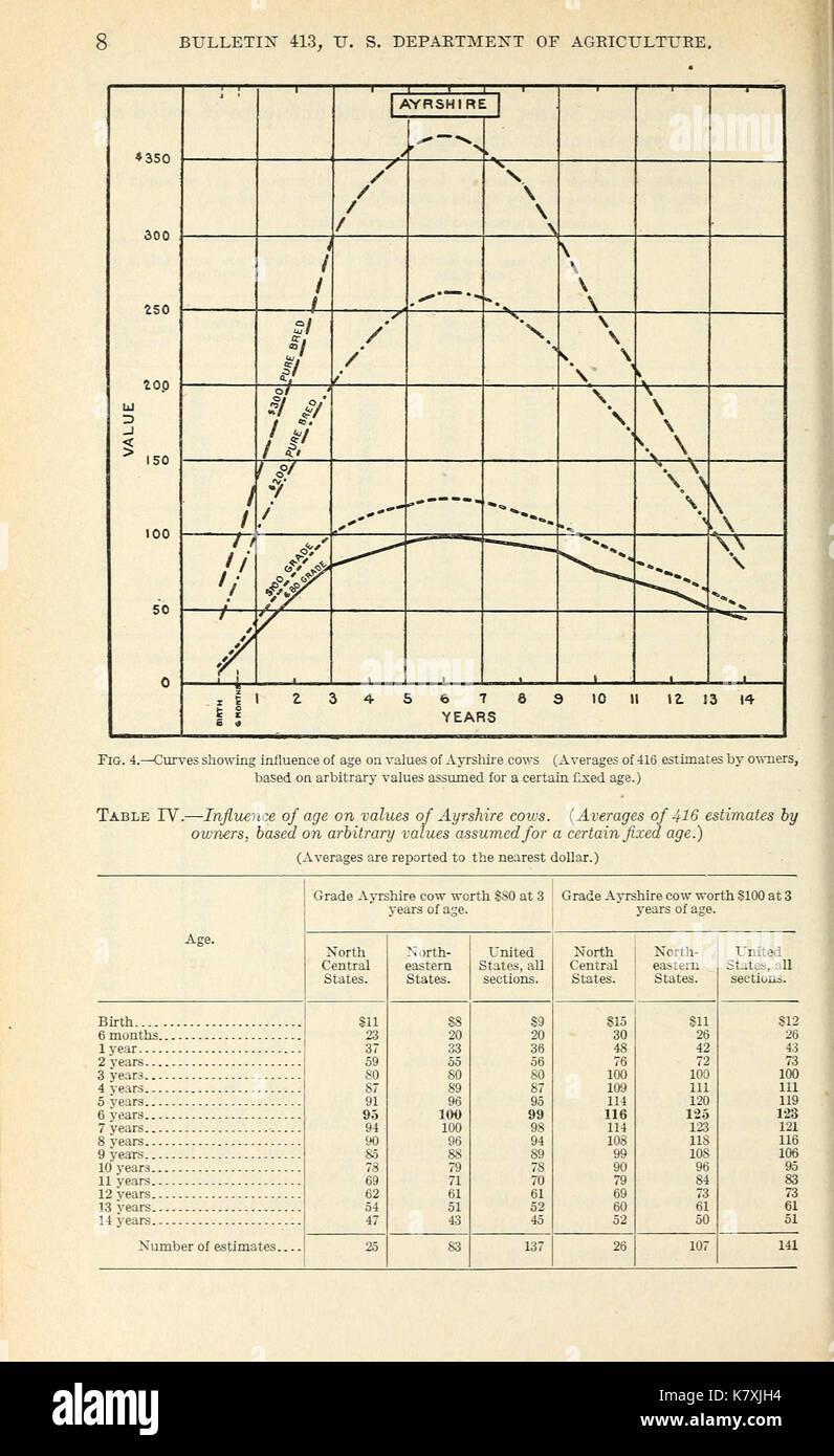 Influence of age on the value of dairy cows and farm work horses (Page 8) BHL41829842 Stock Photo