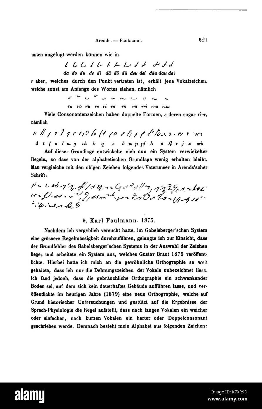 Illustrirte Geschichte der Schrift (Faulmann) 710 Stock Photo