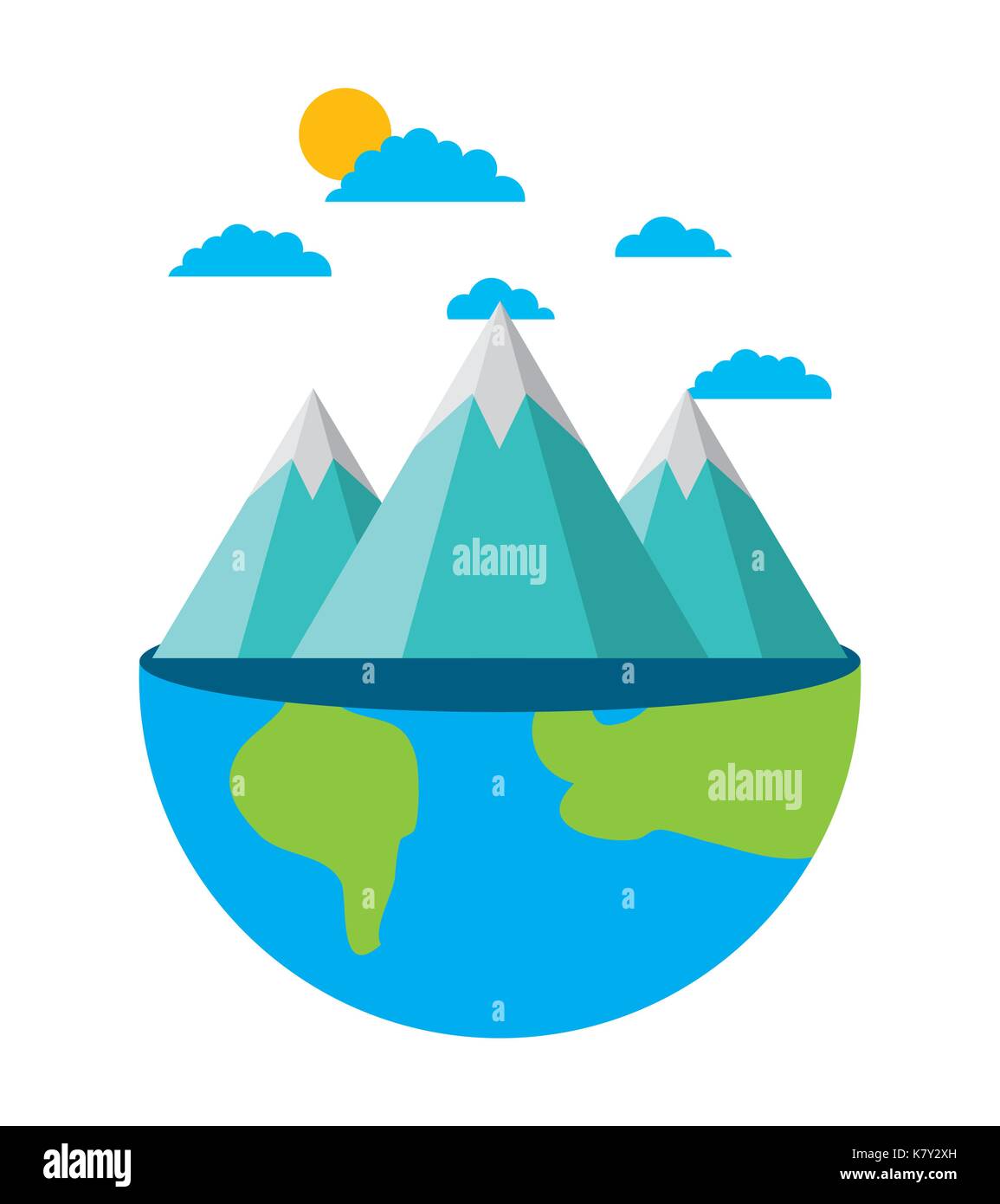 planet earth ecology and environment flat Stock Vector Image & Art - Alamy