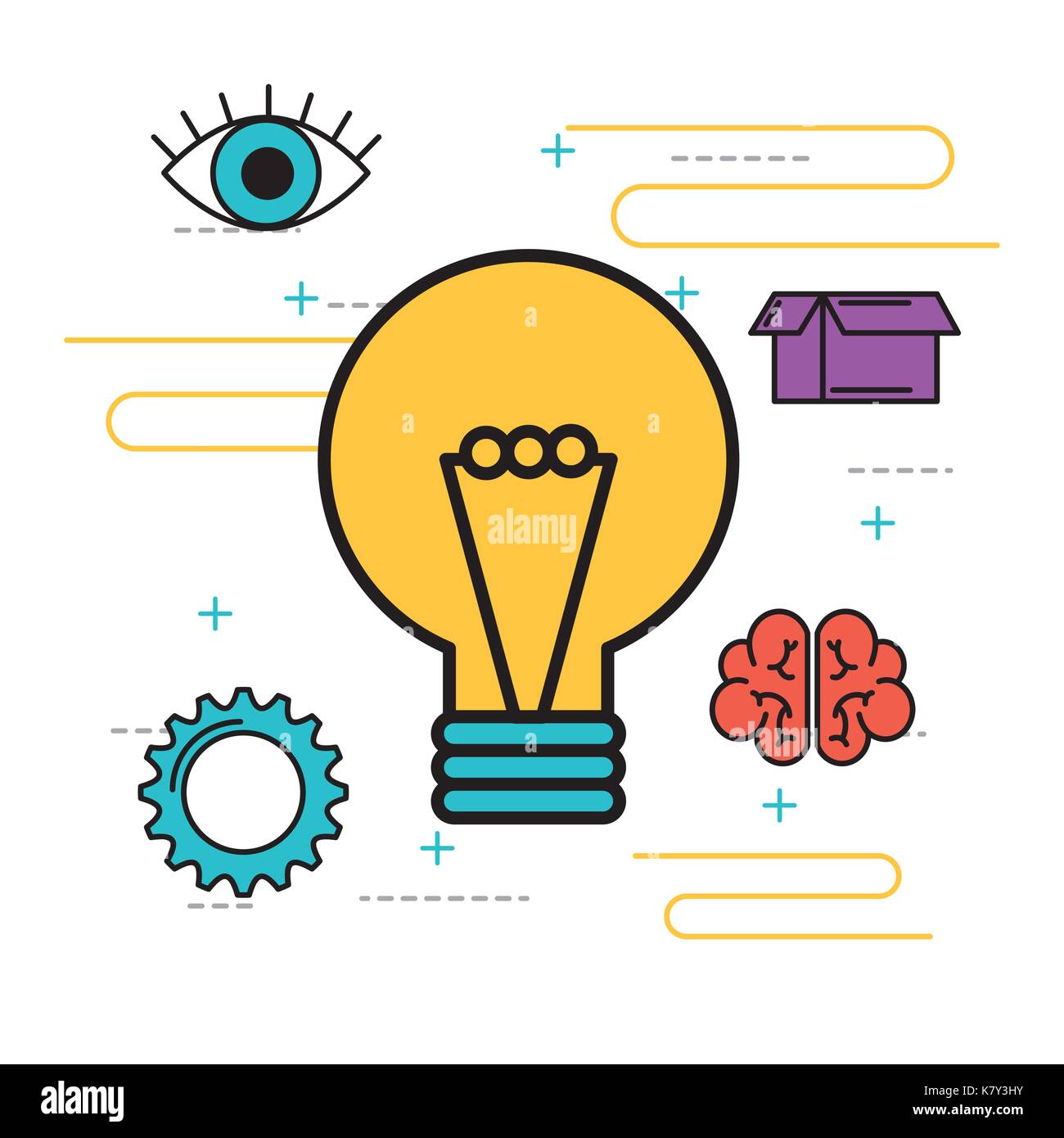 idea bulb innovation creativity solution image Stock Vector Image & Art ...