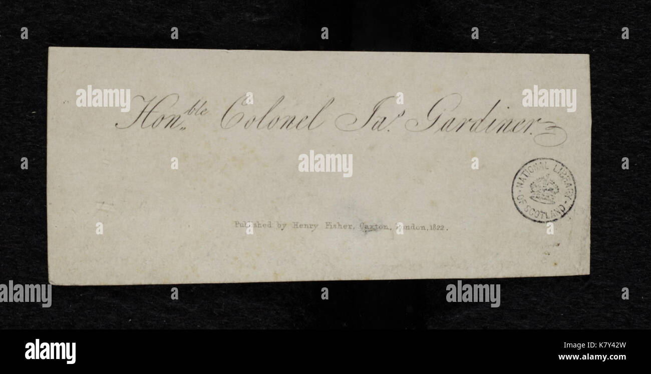 Jacobite broadside Facsimile of signature of Colonel James Gardiner ...