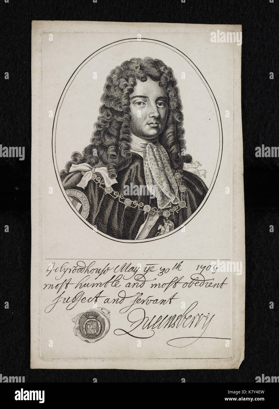 Jacobite broadside Marquis of Queensberry Stock Photo Alamy