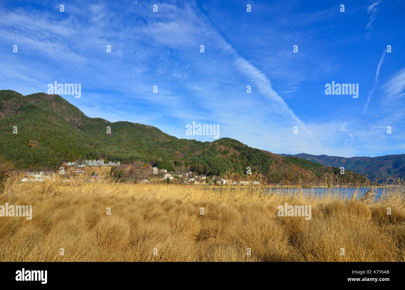 Mountain scenery at Fuji Five Lakes Area in Yamanashi Prefecture, Japan ...