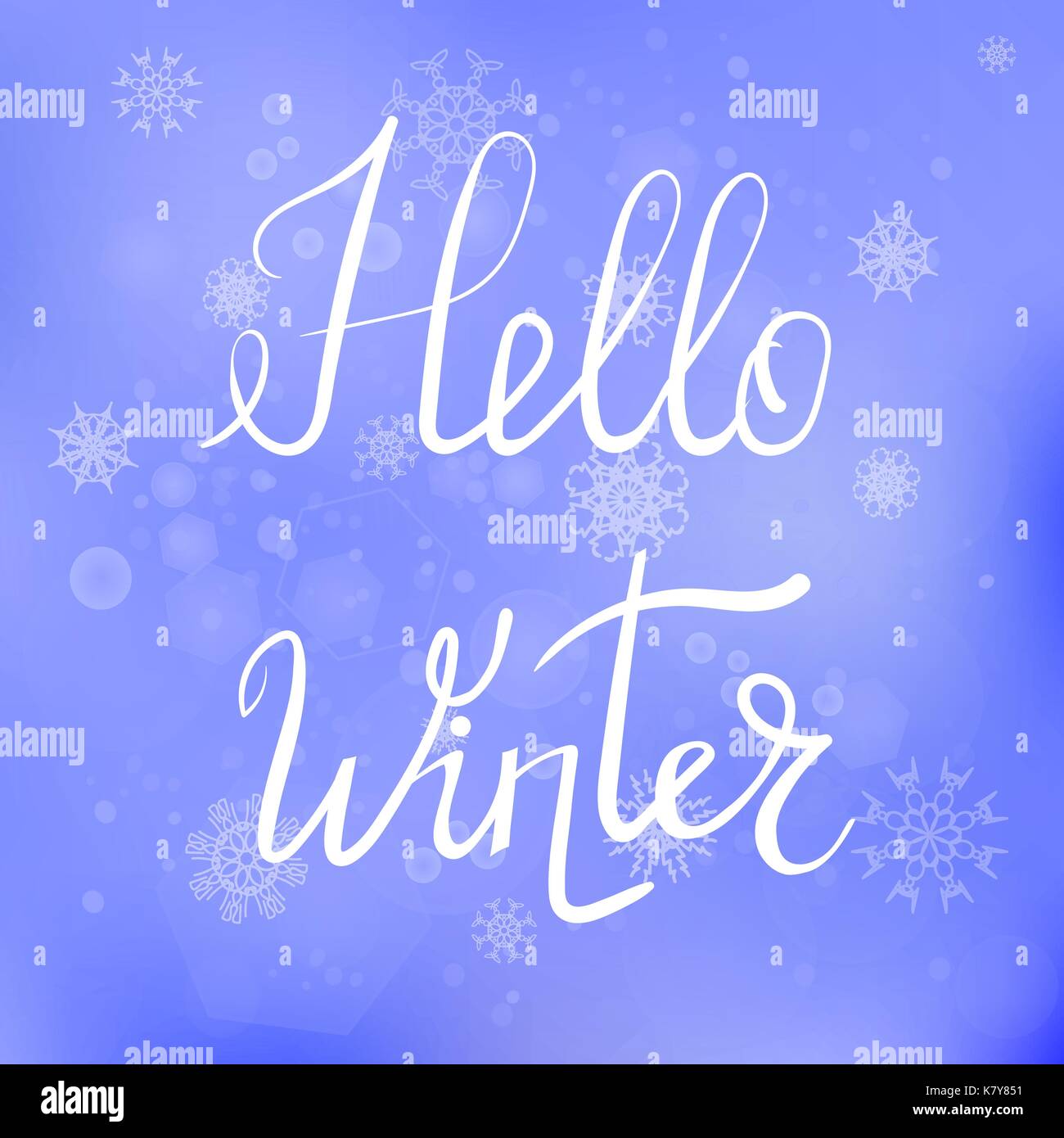 Hello Winter Lettering Typographic Poster Stock Vector Image & Art - Alamy