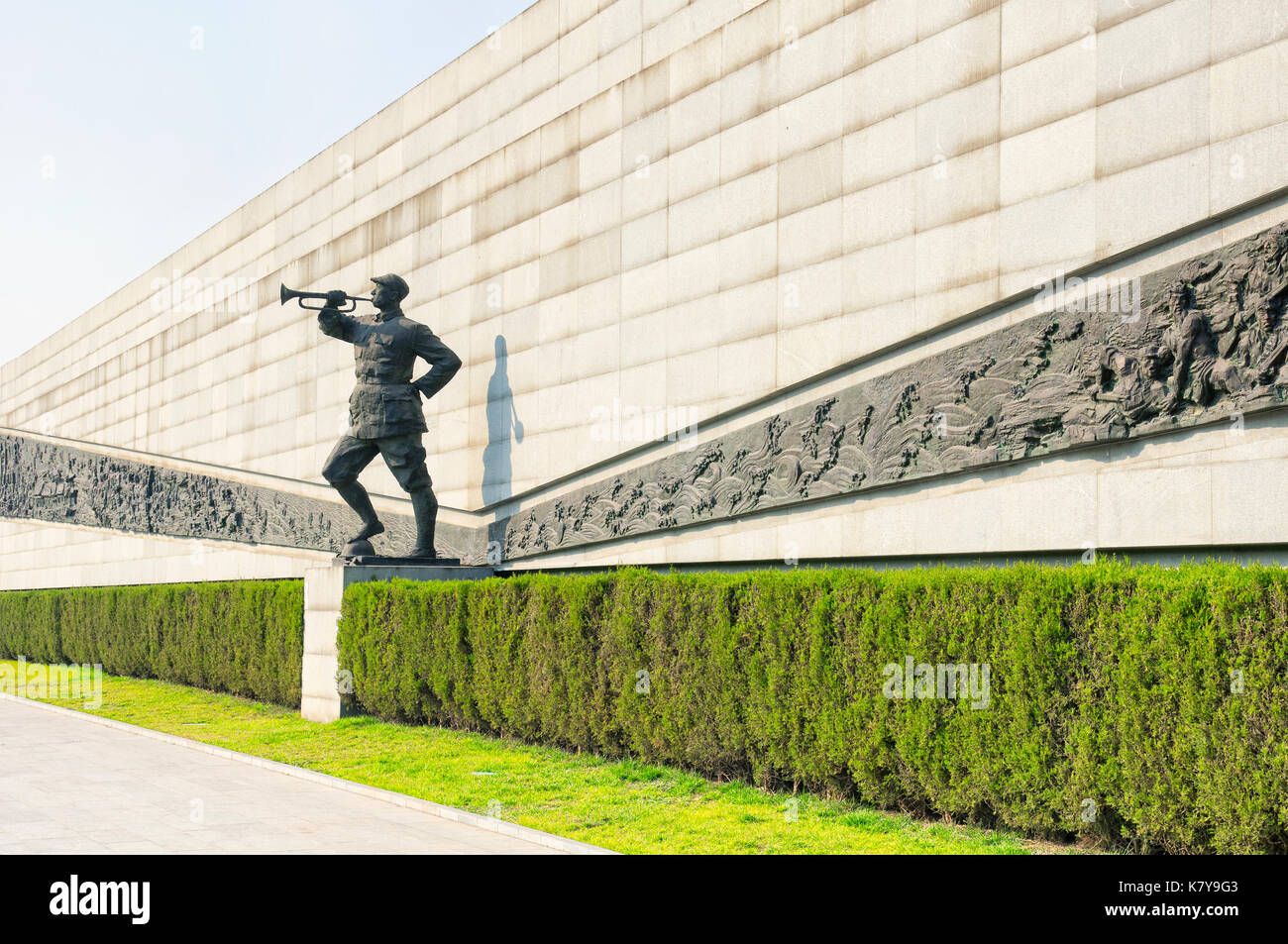 A japanese soldier statue from world war 2 at the nanjing massacre museum in Jiangsu province. Stock Photo