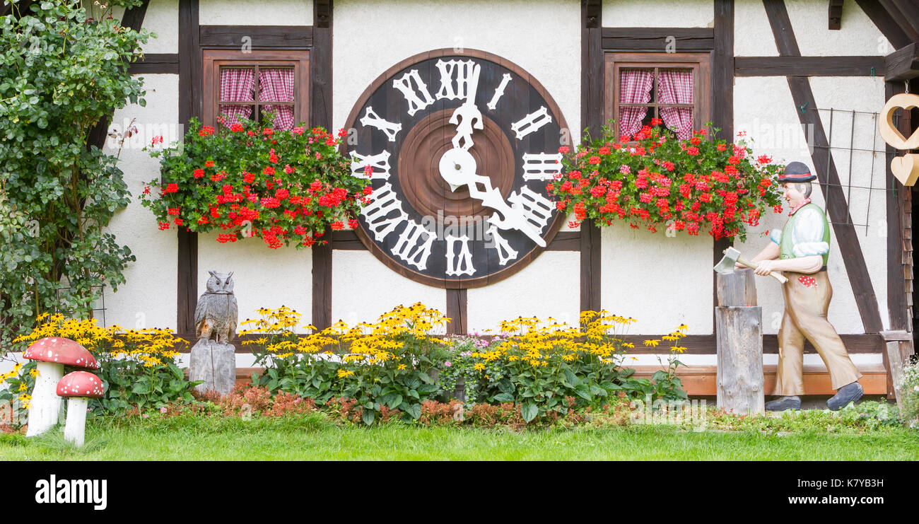 TRIBERG, GERMANY AUGUST 21 2017 Biggest Cuckoo Clock in the World at