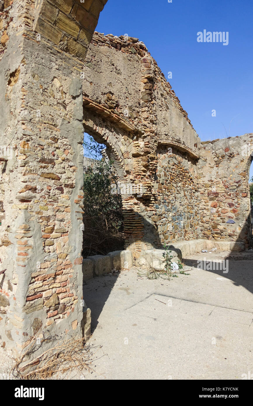 Zahara de los Atunes, Castillo, remains and ruins of walls Castle 15th century, andalucia, Spain. Stock Photo