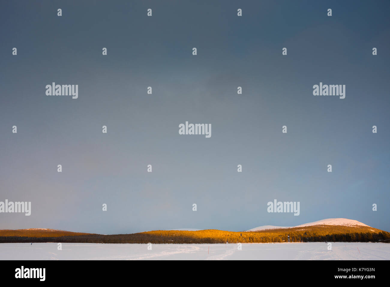Winter landscape, Finland. Stock Photo