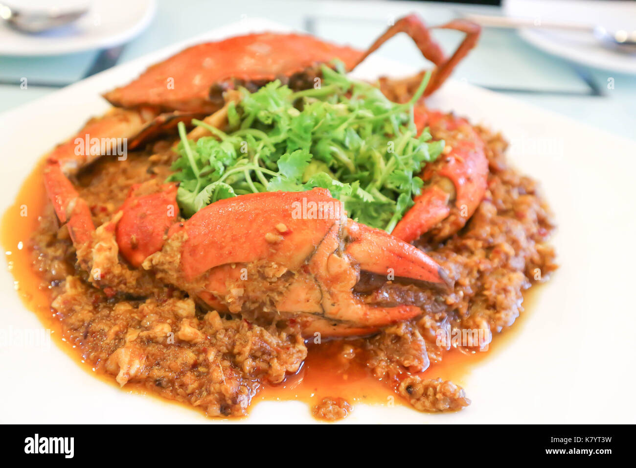 Chilli Crab Or Singapore Food Singaporean Chili Crab Recipe Stock