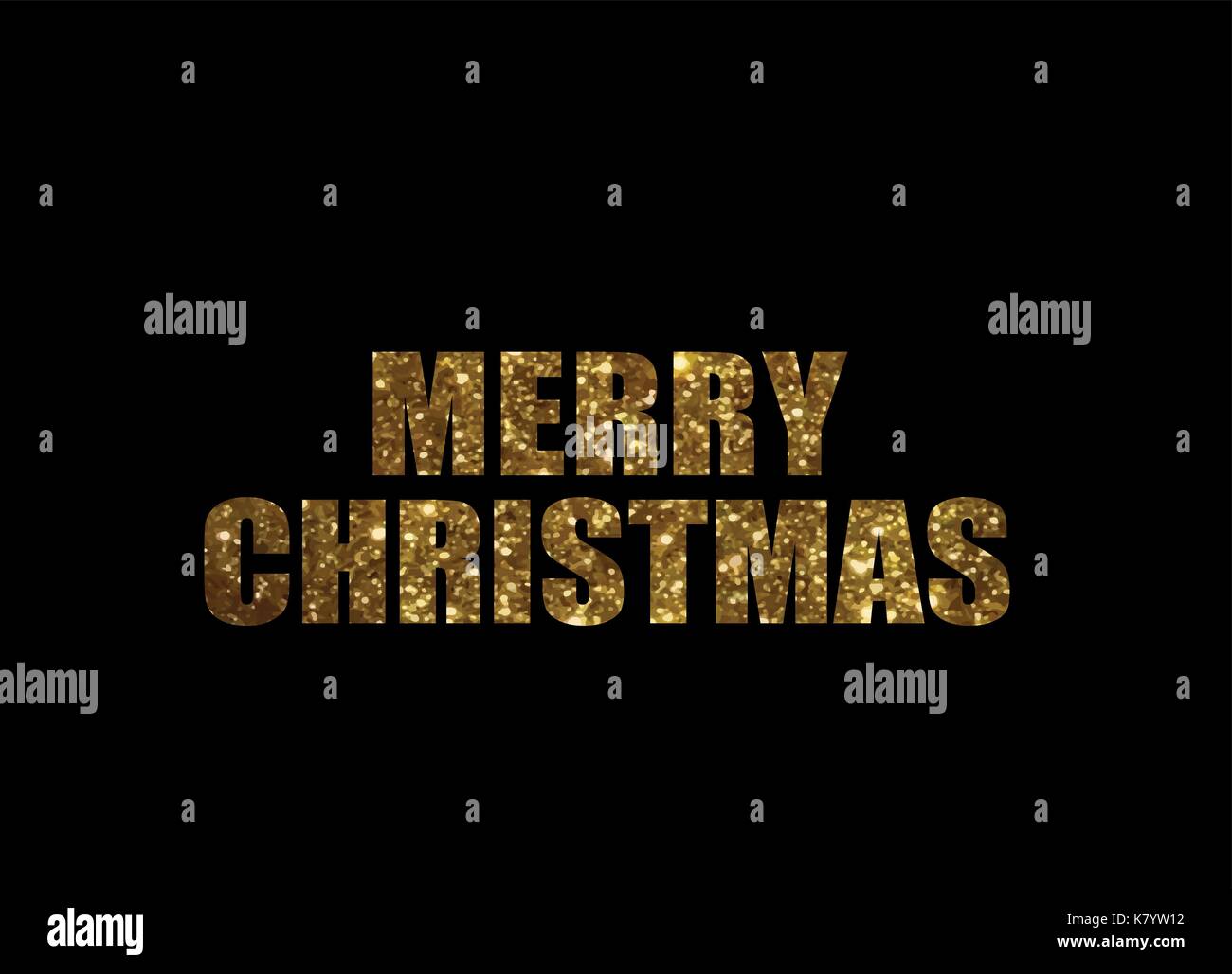The Golden glitter isolated holiday word MERRY CHRISTMAS Stock Vector